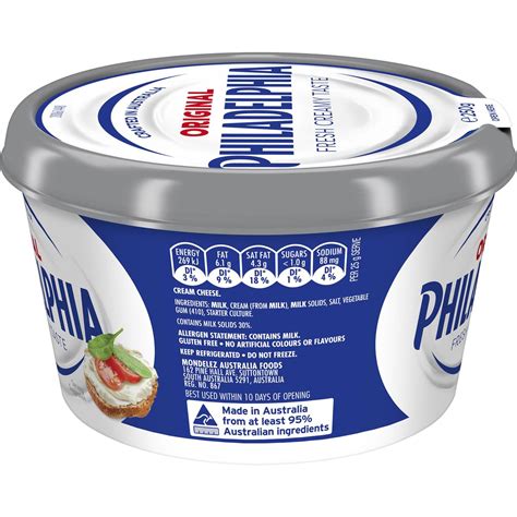 Philadelphia Original Cream Cheese Spread Tub 250g Woolworths