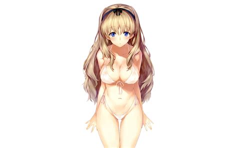 Hình nền Anime cô gái Bikini trắng Đến trái tim x hamouda Hình nền