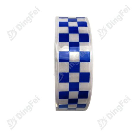 Micro Prism Blue White Pvc Reflective Tape For Safety Clothing
