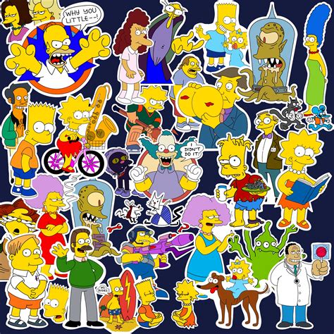 The Simpsons Sticker Packs 3 And 4 Bundle Etsy