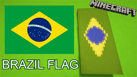 How To Make The Flag Of Brazil In Minecraft Bandeira Brasileira