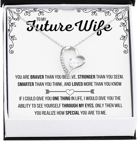 To My Future Wife Loved More Than You Know Heart Necklace