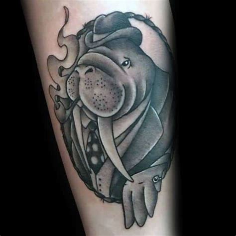 40 Walrus Tattoo Designs For Men Marine Mammal Ink Ideas