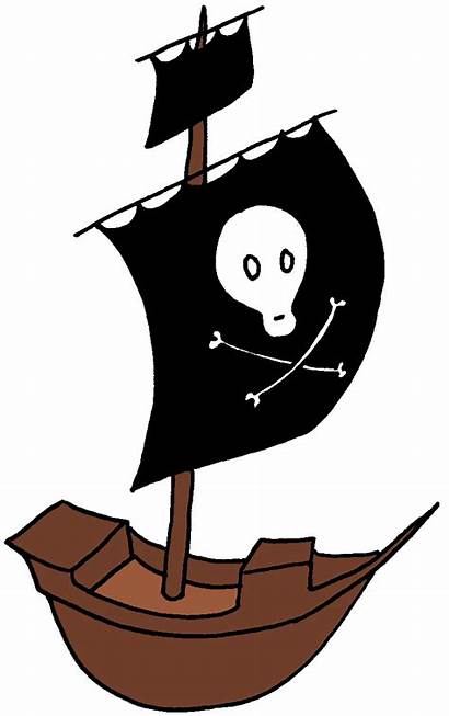 Pirate Ship Clip Clipart Cartoon Boat Pirates
