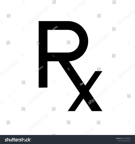 Rx Prescription Symbol Clipart Image Isolated เวกเตอร์สต็อก ปลอดค่า