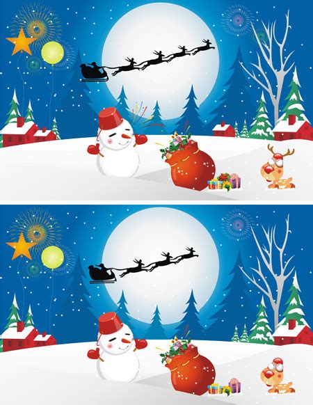 Christmas Printable Find The Differences