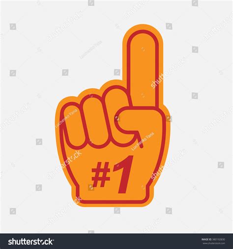 Number 1 Fan Stock Vector Illustration 380192830 Shutterstock