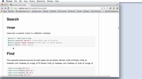 Simplified Use Of The Tmdb Api With The Themoviedb Gem V Youtube