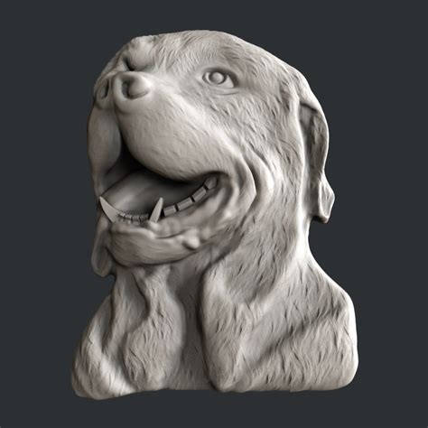 3d Stl Models For Cnc Artcam Aspire Relief Dog Etsy