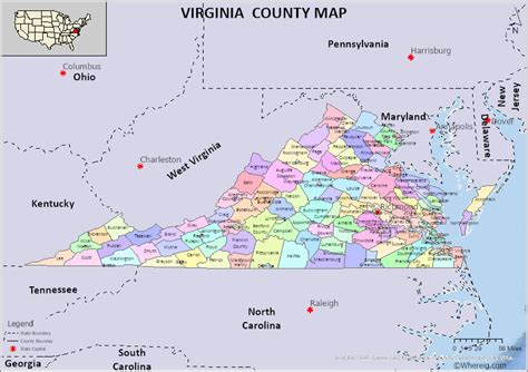 Map Of Northern Virginia Counties