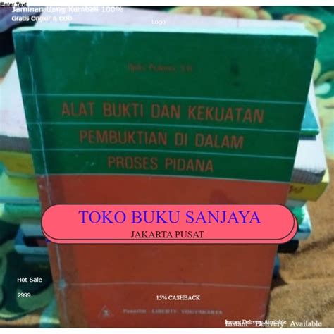 Jual Alat Bukti Dan Kekuatan Pembuktian Di Dalam Proses Pidana By Djoko