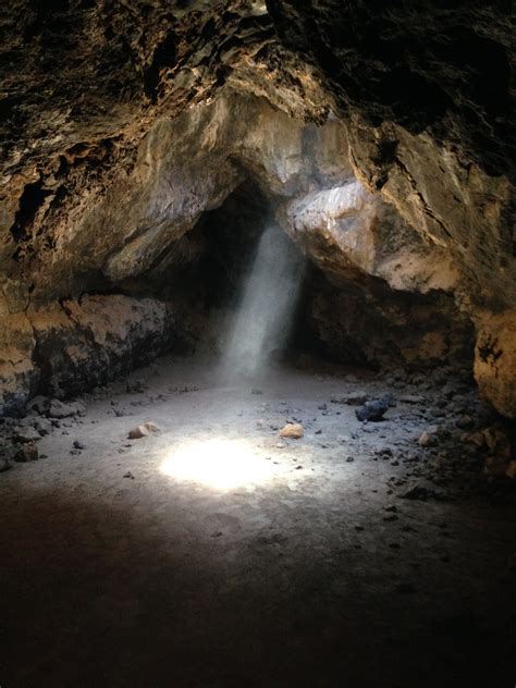 The Lava Tube In The Mojave Natural Preserve Has A Feature Not Found In