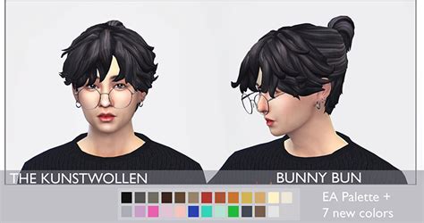 Sims 4 Maxis Match Cc Bun Hairstyles Girls Guys Fandomspot