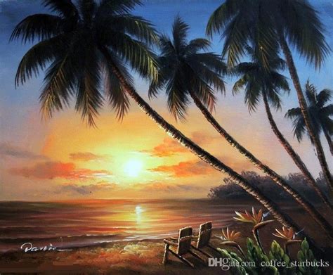 Sacrosegtam Beach With Palm Trees And Sunset