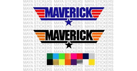 Maverick Top Gun Logo Decal Sticker In Custom Colors And Sizes