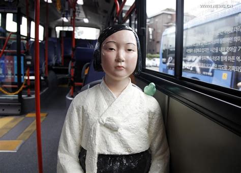 statues of wartime sex slaves installed in seoul buses cgtn