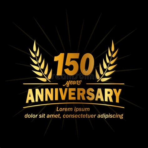 150th Anniversary Design Template 150th Years Vector And Illustration