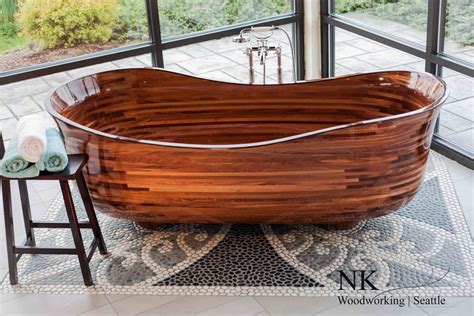 See more ideas about wooden bath, wooden bathtub, wood bathtub. Wood Meets Water in 6 Gleaming Handcrafted Timber Tubs ...