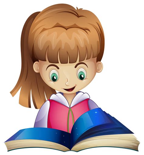 Girl Reading A Book Clipart Clipart Best