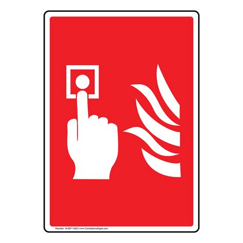 Fire Alarm Symbol Sign Nhe 13823tri Fire Safety Equipment