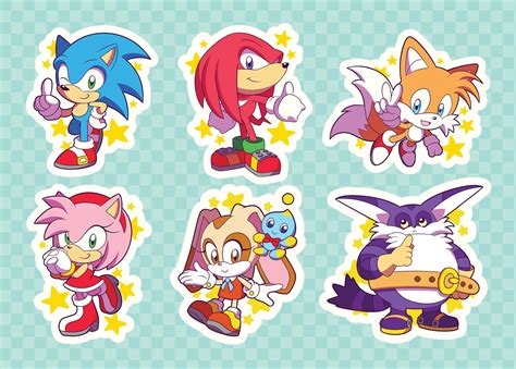 Sonic Sticker Sheets Etsy Denmark