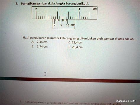 SOLVED Perhatikan Gambar Skala Jangka Sorong Berikut 61 Perhatikan