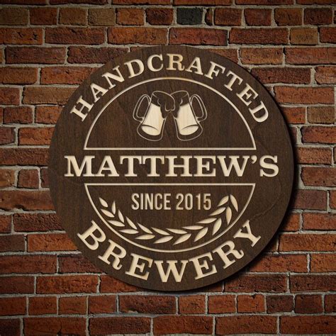 Handcrafted Brewery Custom Bar Sign Signature Series