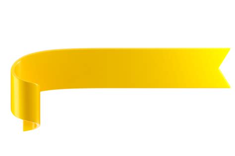 3d Label Ribbon Glossy Yellow Blank Plastic Banner For Advertisment
