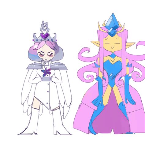 queen slime gijinka and empress of light just standing there i guess both thick r terraria