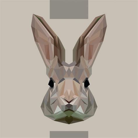 Premium Vector Low Polygonal Rabbit Head Vector