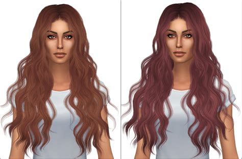 Sims 4 Hairs Kenzar Sims Newsea`s Wild Soul Hair Retextured