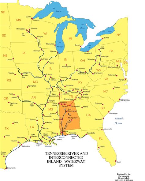United States Waterways Map