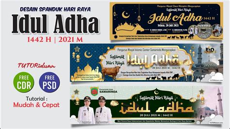 Cara Membuat Spanduk Banner Idul Adha H Di CorelDraw Photoshop Free CDR PSD YouTube