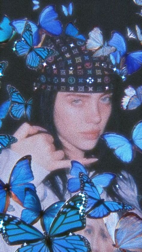 Sorry this is bad #billieeilish #billieeilishedit #billie #eilish #edit #remixit | billie, billie eilish, papel de parede do telefone. billie eilish blue wallpaper | Blue butterfly wallpaper ...