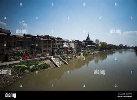Buildings On The Banks Of The Jhelum River Srinagar Jammu And Kashmir