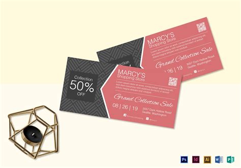 Shopping Discount Coupon Design Template in PSD, Word, Publisher ...