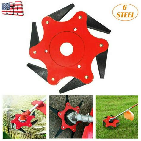 Six Blade Steel Trimmer Headweed Wacker Blade For String Trimmer