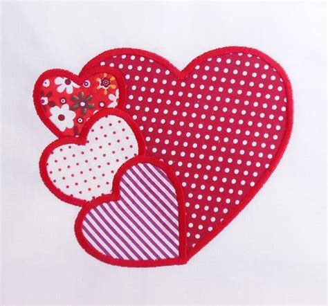 Heart Applique Valentines Instant Download Hearts Etsy In 2020