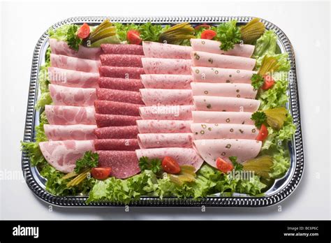 Attractively Arranged Cold Cuts Platter Stock Photo Alamy