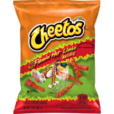 Cheetos® Flamin Hot® Limon Crunchy Cheese Flavored Snacks 2 Oz Metro Market