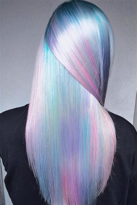 25 quartz inspired pastel hair colors to love lovehairstyles holographic hair hair color
