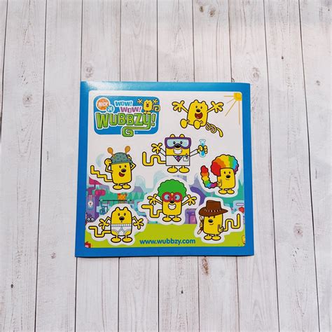 Wow Wow Wubbzy Sticker Sheet 2008 Etsy