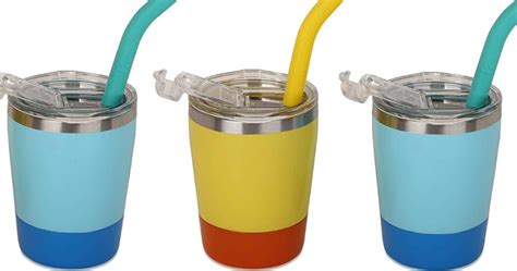 Stainless Steel Kids Cups W Straws And Lids 2 Pack Only 1189 At Amazon