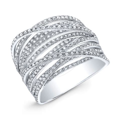 14kt White Gold Diamond Layered Ring