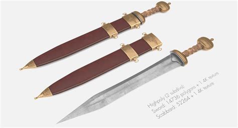Roman Sword And Scabbard 3d Model By Cie