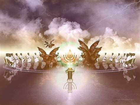 Revelation Throne God Creatures Thrones Elders Living Four Before