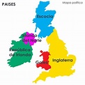 Mapa De Inglaterra Con Division Politica Y Nombres De Ciudades - Rela