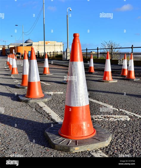 Traffic Cones Road Hi Res Stock Photography And Images Alamy