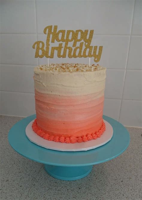 Peach Coloured Ombre Cake Cake Ombre Cake Desserts