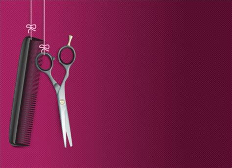 Purple Background With Scissors Comb Vector 02 Vector Life Free Download